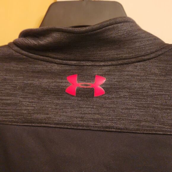 Under Armour Men's Coldgear Black & Gray Fleece Pullover Size 2XL - Picture 9 of 9